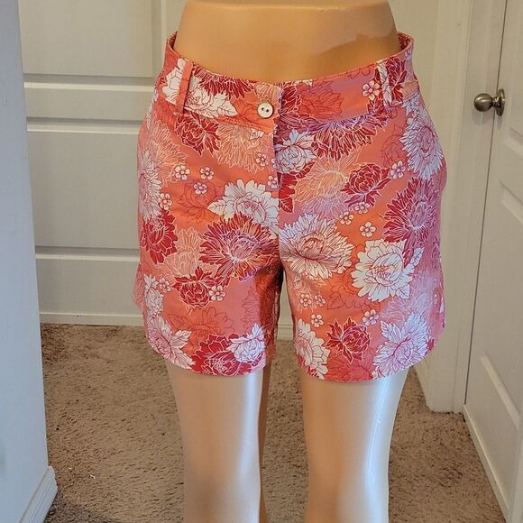 BRAND NEW ISAAC MIZRAHI PEONY FLORAL MIDI SHORT - Picture 4 of 14
